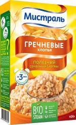 Мистраль Хлопья Гречневые BIO 400г /12