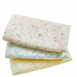Мочалка для тела с плетением «Сетка» и рисунком "Heart Shower Towel" (средней жёсткости) размер 28 см х 95 см