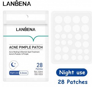 НОЧНЫЕ ПАТЧИ-ПЛАСТЫРИ ОТ ПРЫЩИКОВ Lanbena Acne Pimple Patch