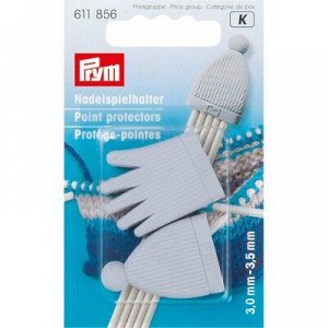 Для вязания "PRYM" Колпачки-держатели для чулочн. спиц пластик 2 шт для 3.0 и 3.5 мм, серые