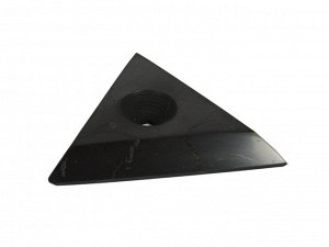Подставка из шунгита под шар 3-6см малая треугольная, полированная