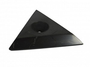 Подставка из шунгита под шар 7-8см средняя треугольная, полированная