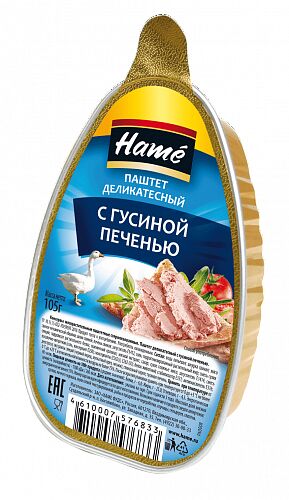 Паштет Hame 105г деликатес. с гусин. печенью (1/16) ламистер, шт