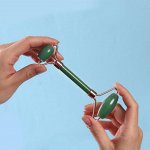 Массажёр для лица и зоны декольте, 14,5 * 6 см, двусторонний, нефрит