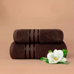 Набор из 2 полотенец (однотон)  Harmonika Махра 440 г/м2, 1105-new Кофейный (50х80 см + 70х130 см)