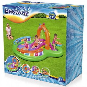 Bestway Игровой бассейн с горкой и фонтаном Music Land 295*190*137 см, клапан