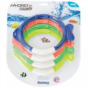 Кольца для подводного плавания Разноцветные Рыбки 4 шт