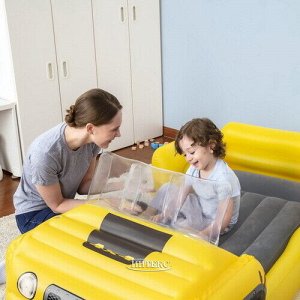 Детская надувная кровать Машинка 160*84*62 см