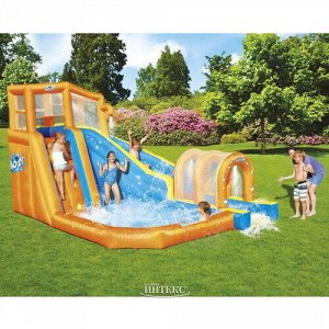 Водный игровой центр с горкой и стеной для скалолазания Aquatic Slide 420*320*260 см
