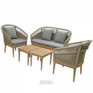 Kaemingk Комплект плетёной мебели Монпелье 1 диван + 2 столика + 2 кресла