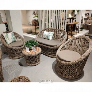 Комплект плетёной мебели Марокко: 1 диван + 1 столик + 2 кресла