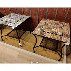 Стол для костра с мозаикой Гран Тулуз 55*55 см, металл