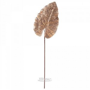 Декоративная ветка Сверкающий лист Филодендрона 78 см, бронзовый