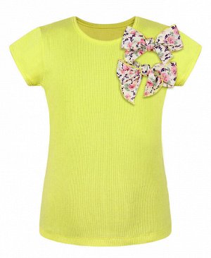 Футболка(блузка) для девочки приталенного силуэта Цвет: жёлтый