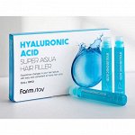 KR/ FarmStay Hyaluronic Acid Super Aqua Hair Filler Маска-филлер для волос Гиалуроновая кислота, 13мл