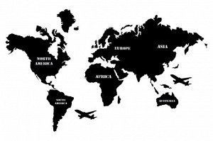 Карта Мира "Black"