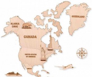 Фигуры на карту "Северная Америка" (6 шт.)