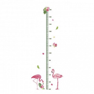 Наклейка-ростомер многоразовая «Фламинго» 115*45 см (1612)