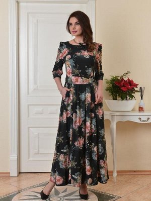 Арт. 7345 платье длинное Цветы Salvi