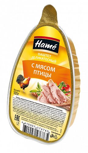 Паштет Hame 105г деликатес. с мясом птицы (1/16) ламистер, шт
