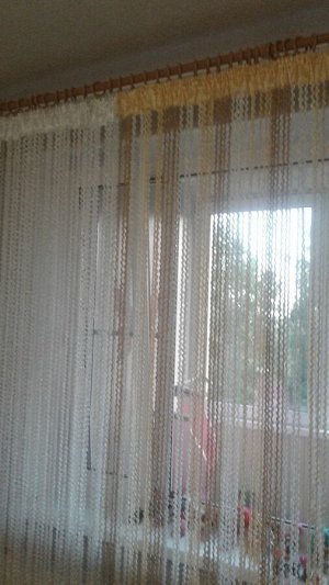 Кисея нитяные шторы спираль радуга col 123