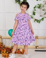 Платье сиреневое с единорогами