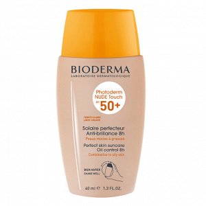 Bioderma Photoderm Cолнцезащитный флюид с тоном SPF 50+ мгновенное матирование кожи противовоспалительный эффект Светлый оттенок Биодерма Фотодерм 40 мл