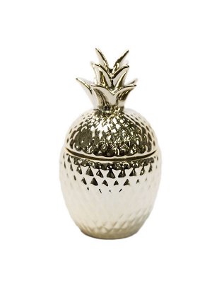 Шкатулка для украшений Preston Floox, 8х8х15 см, цв.золотой, керамика, в форме ананаса