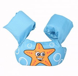 Детский жилет для плавания, принт "морская звезда", цвет голубой