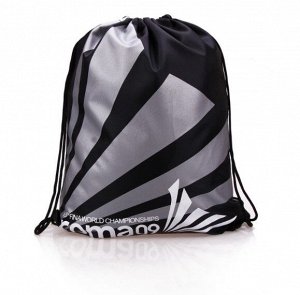 Непромокаемая сумка, цвет черный с серыми полосами