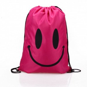 Непромокаемая сумка, цвет розовый, принт "смайл"