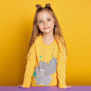 Лонгслив KOGANKIDS Бегемотики для девочки