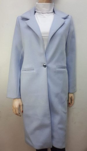 Пальто женское голубое