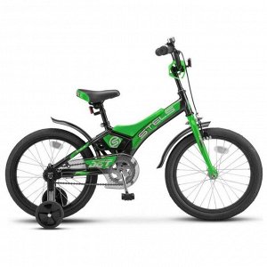 Велосипед 16" Stels Jet, Z010, цвет черный/зеленый