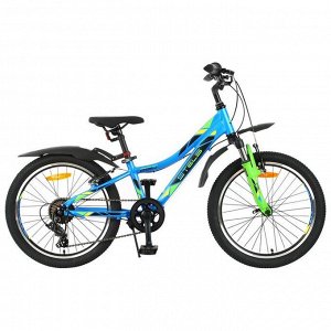 Велосипед 20" Stels Pilot-260 Gent, V010, цвет синий/зеленый, размер 10"