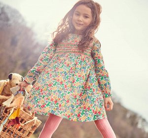 Детское платье, монопринт "Цветы"