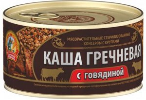 Каша гречневая с говядиной Сохраним Традиции 325г ключ лит.