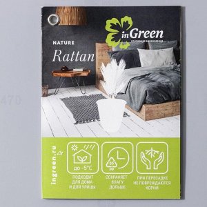 Кашпо для цветов со вставкой Rattan, 50 л (27 л), цвет в ассортименте