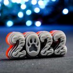 Мыло фигурное &quot;2022&quot; черное на оранжевом, 50гр