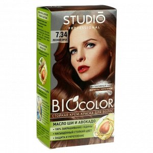 Стойкая крем краска для волос Studio Professional 7.34 Лесной орех, 50 мл