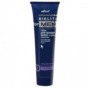 Гель для укладки волос BIELITA for MEN "Эффект мокрых волос", 100 мл