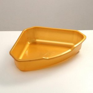 Туалет треугольный "Айша" с бортом 56 х 42 х 17 см, золотой перламутр