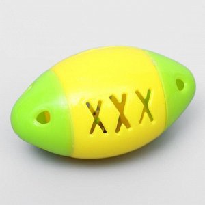 Игрушка для кошек с бубенчиком "Регби-мяч", 7 х 4 см, пластик, микс цветов