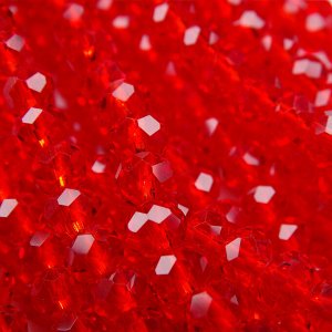 Хрустальные бусины, цвет: красный (без покрытия), размер: 4х6 мм