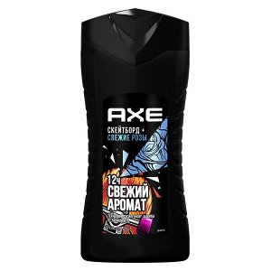 NEW AXE мужской гель для душа Скейтборд и Свежие розы, свежесть 12 часов, 250 мл