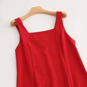 Женское летнее платье, цвет красный
