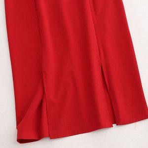 Женское летнее платье, цвет красный