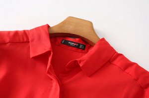Женская блуза, цвет красный