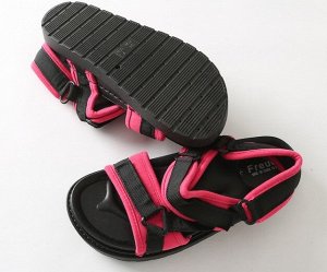 Женские сандалии, цвет черный/розовый