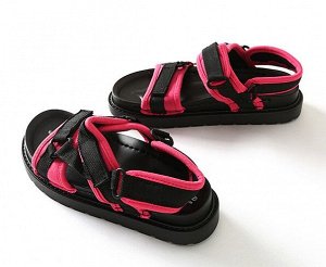 Женские сандалии, цвет черный/розовый